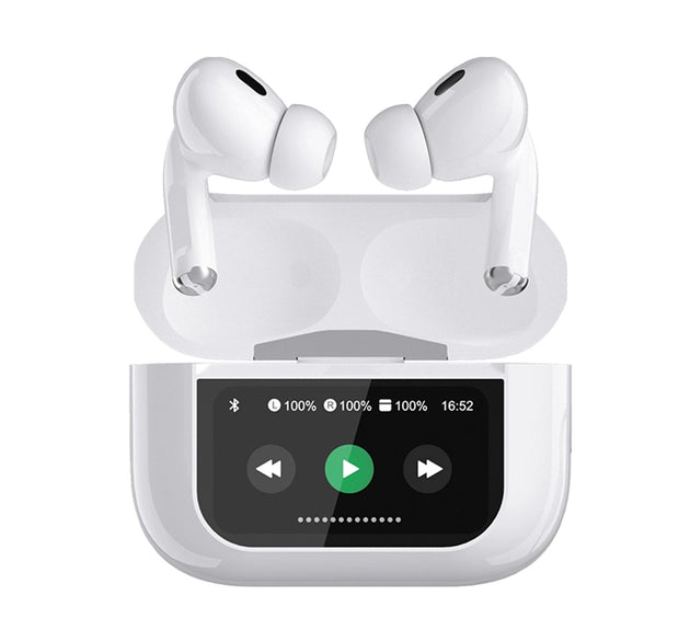 Airpods_Pro A9 ANC/ENC Dauble Dark Noise Reduction Battery Display Touch Control Bass Boosted Sound Quality Bluetooth Wireless Earbuds For Android and iOS/Airpods pro/Airpods pro black/Ambie/Airpods